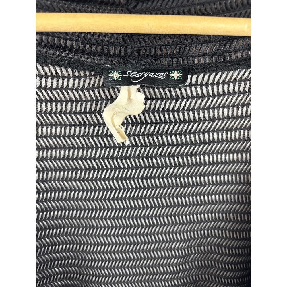 Stargazer Swimsuit Cover Vintage Sz 2XL Black Mesh Dark Romantic - Picture 3 of 5